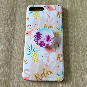 NWOT … Flamingo “RELAX” IPhone 7/8 Plus Phone Case With Pop Socket